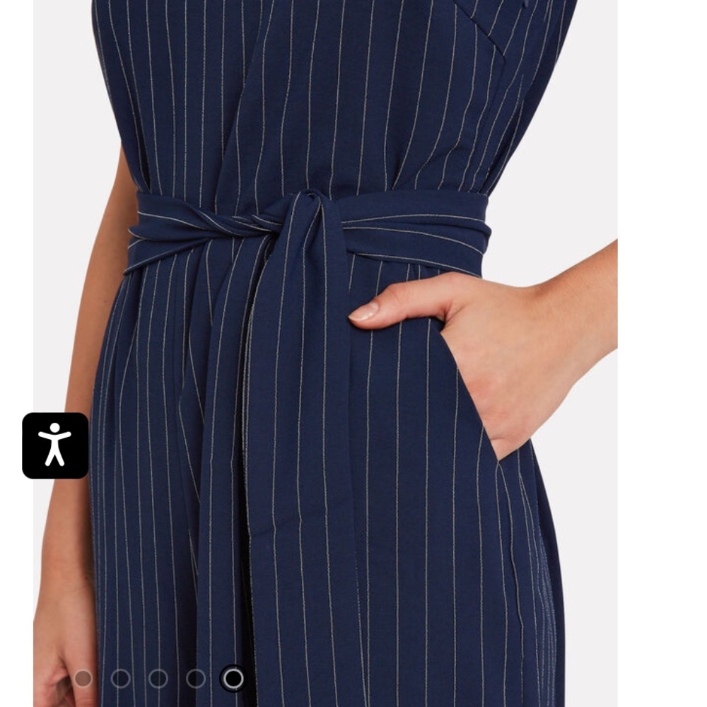 Gestuz Kine sleeveless pinstripe pocketed jumpsuit NWT Intermix - Picture 10 of 10